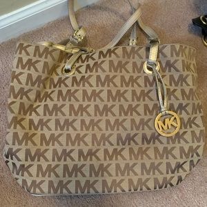 Michael Kors Purse with Gold leather straps
